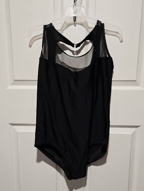 Catalina Black One-Piece Swimsuit with Sheer Mesh Yoke